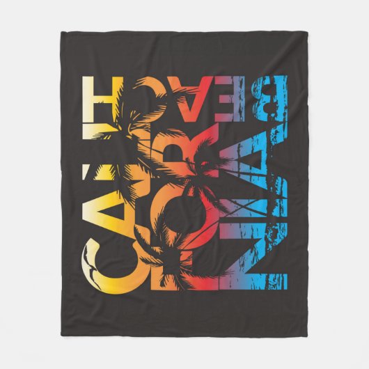 Couverture Polaire Affiche de plage de la Californie (Devant)