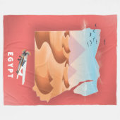 Couverture Polaire Affiche de voyage en Egypte (Devant (Horizontal))