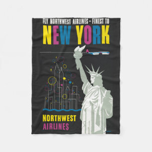Couverture Polaire Affiche De Voyage Pour Vol Northwest Airlines