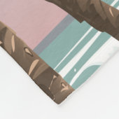 Couverture Polaire Affiche de voyage vintage mauricienne (Coin)