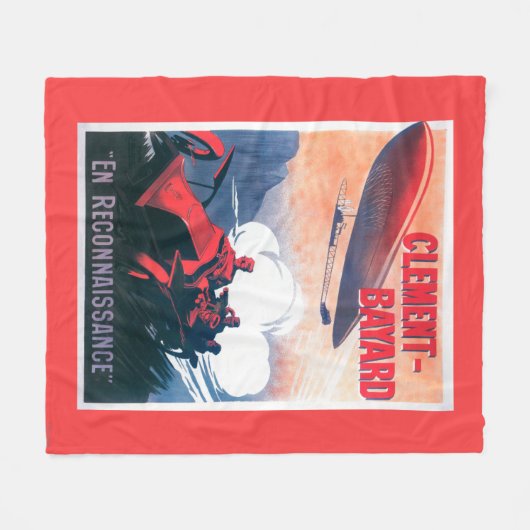 Couverture Polaire Affiche promotionnelle de dirigeable d'Adjudant (Devant (Horizontal))