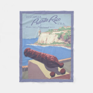 Couverture Polaire Affiche Vintage voyage pour la promotion de Porto