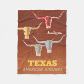 Couverture Polaire Affiche Voyage Pour American Airlines Vers Texas (Devant)