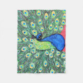 Couverture Polaire Afficher Peacock Peainting (Devant)