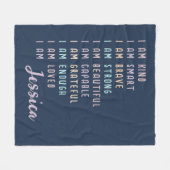 Couverture Polaire Affirmations Positives Pour Les Femmes Personnalis (Devant (Horizontal))