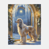 Couverture Polaire Afghan Hound With Christmas Lights Holiday (Devant)