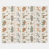 Couverture Polaire African Animal Parade Tribal Style ID1262 (Devant (Horizontal))