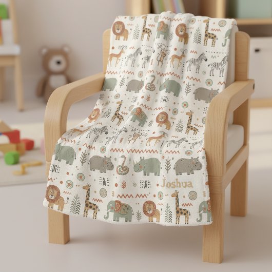 Couverture Polaire African Animal Parade Tribal Style ID1262