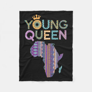 Couverture Polaire African Black Queen Art Pour Filles Melanin Afr
