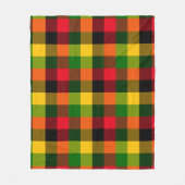 Couverture Polaire  African Rasta Reggae Colours Plaid Pattern Design (Devant)