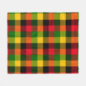 Couverture Polaire  African Rasta Reggae Colours Plaid Pattern Design (Devant (Horizontal))
