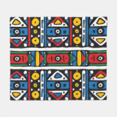 Couverture Polaire Afrique du Sud Motif Ndebele (Devant (Horizontal))
