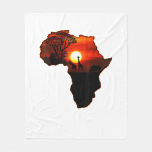 Couverture Polaire Afrique T Carte Chemise De L'Afrique Le Soleil Sud