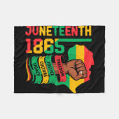 Couverture Polaire Afro-américain 1865 juneteenth histoire des Noirs (Devant (Horizontal))