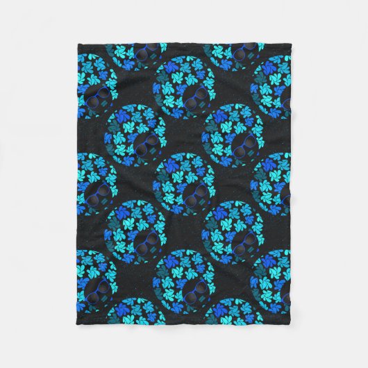 Couverture Polaire Afro Diva Bleu (Devant)