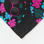 Couverture Polaire Afro Diva Turquoise & Rose Chaud (Coin)
