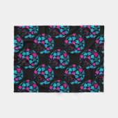 Couverture Polaire Afro Diva Turquoise & Rose Chaude (Devant (Horizontal))