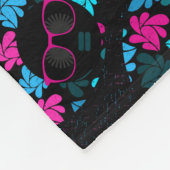 Couverture Polaire Afro Diva Turquoise & Rose Chaude (Coin)