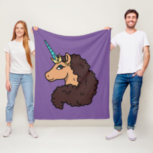 Couverture Polaire Afro Unicorn   Divin