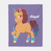 Couverture Polaire Afro Unicorn | La divine danse (Devant)