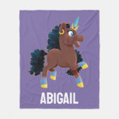 Couverture Polaire Afro Unicorn | La magie (Devant)
