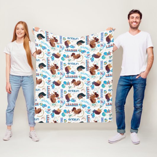 Couverture Polaire Afro Unicorn Magique autonomiser le Motif (En situation)