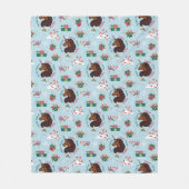 Couverture Polaire Afro Unicorn Motif de vacances (Devant)