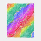 Couverture Polaire Agate de Parties scintillant Arc-en-ciel et Arc-en (Devant)