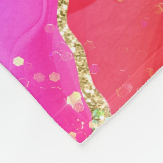 Couverture Polaire Agate de Parties scintillant Arc-en-ciel et Arc-en (Coin)