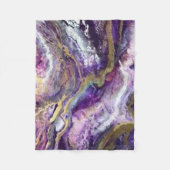 Couverture Polaire Agate en marbre violet et or (Devant)