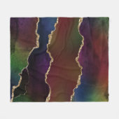 Couverture Polaire Agate foncé intense | Moody Rainbow Jewel Tone (Devant (Horizontal))