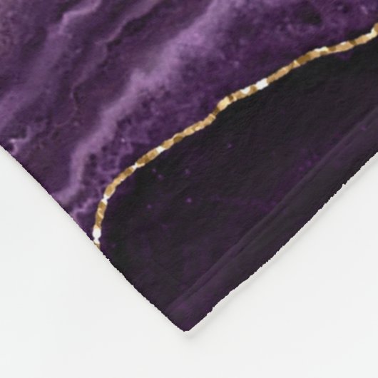 Couverture Polaire Agate Violet violet or Parties scintillant Géode N (Coin)