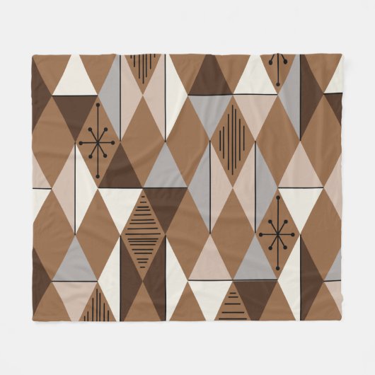 Couverture Polaire Age atomique Art Diamonds Café Brown (Devant (Horizontal))