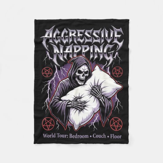 Couverture Polaire Aggressive Napng Funny Heavy Metal Grim Reaper Sle (Devant)