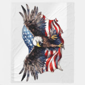 Couverture Polaire AGLE et DRAPEAU (Devant)