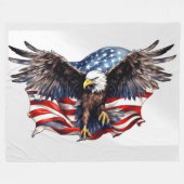 Couverture Polaire AGLE et DRAPEAU (Devant (Horizontal))