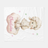 Couverture Polaire Agneau de petite fille mignon (Devant (Horizontal))