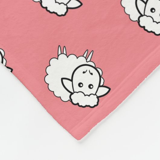 Couverture Polaire Agneau rose (Coin)