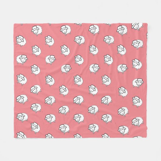 Couverture Polaire Agneau rose (Devant (Horizontal))