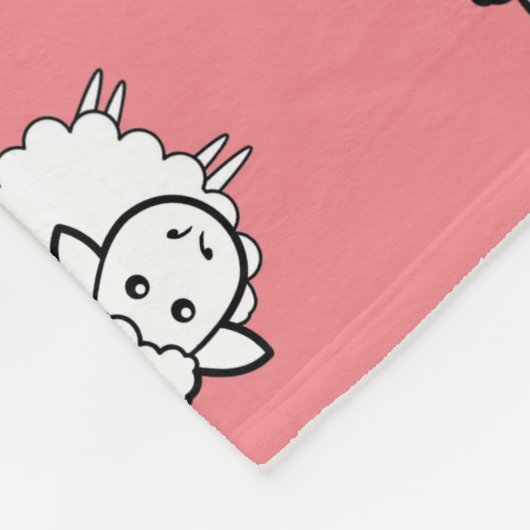 Couverture Polaire Agneau rose (Coin)