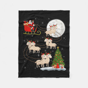 Couverture Polaire Agneaux Mouton Père Noël Sleigh Flying Funny Magiq