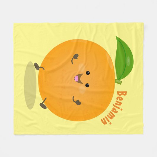 Couverture Polaire Agréable agrumes d'orange (Devant (Horizontal))