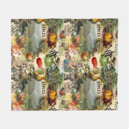 Couverture Polaire Agriculture vintage (Devant (Horizontal))