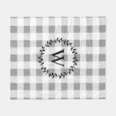 Couverture Polaire Agritourisme blanc rustique Plaid & Black Wreath (Devant (Horizontal))