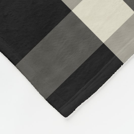 Couverture Polaire Agritourisme Crème noire Plaid avec nom (Coin)