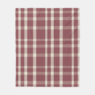 Couverture Polaire Agritourisme Crème rouge Plaid