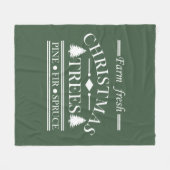 Couverture Polaire Agritourisme Joyeux arbres de Noël (Devant (Horizontal))