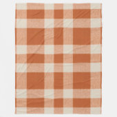 Couverture Polaire Agritourisme Rustique Orange & Cream Buffalo Plaid (Devant)
