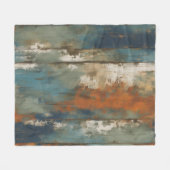Couverture Polaire Agritourisme rustique Turquoise orange beige (Devant (Horizontal))