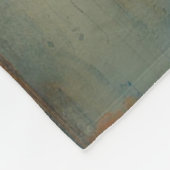 Couverture Polaire Agritourisme rustique Turquoise orange beige (Coin)